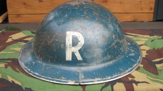 WW2 Emergency Irish Helmet marked up to:Rescue