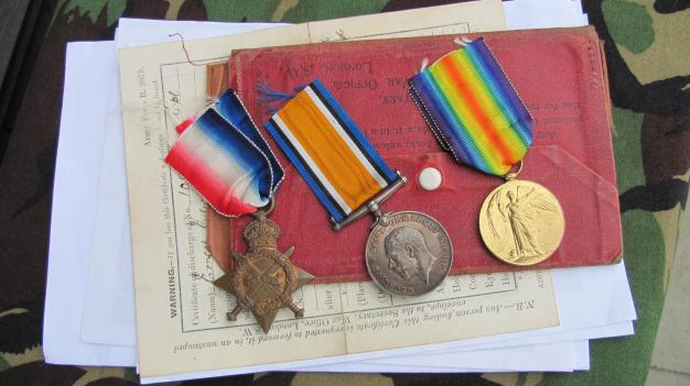 1915 Trio and original papers to The Leinster Regiment