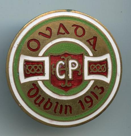 Ovada Dublin 1913 Enamel Badge