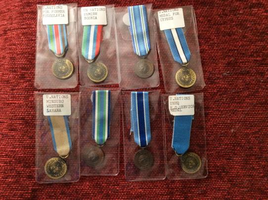 8 x United Nations miniature medals