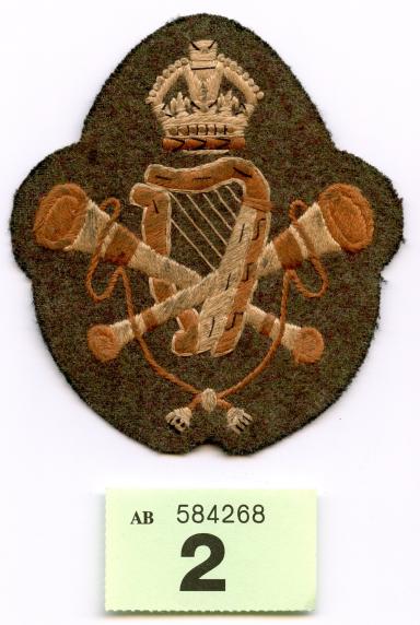 Irish Regiments 1908 Musicians trade badge