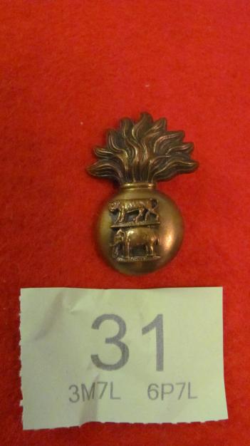 Dublin Fusiliers Officers Collar Badge