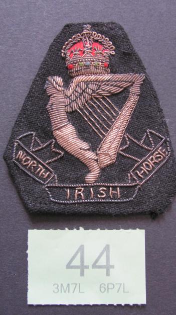 North Irish Horse Bullion Wire Badge