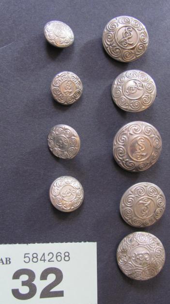 Garda Siochana (Irish Police) Buttons, obsolete