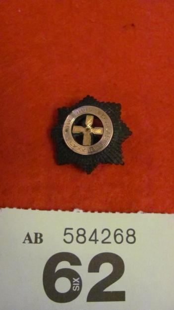 4th Irish Dragoons Sweetheart Badge (Bog oak)