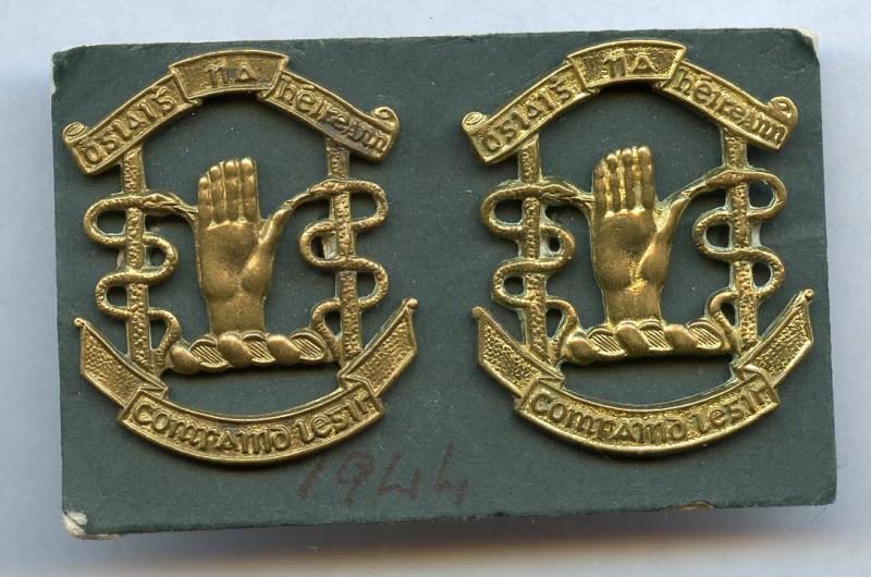 IDf Medical corps collar badges in brass