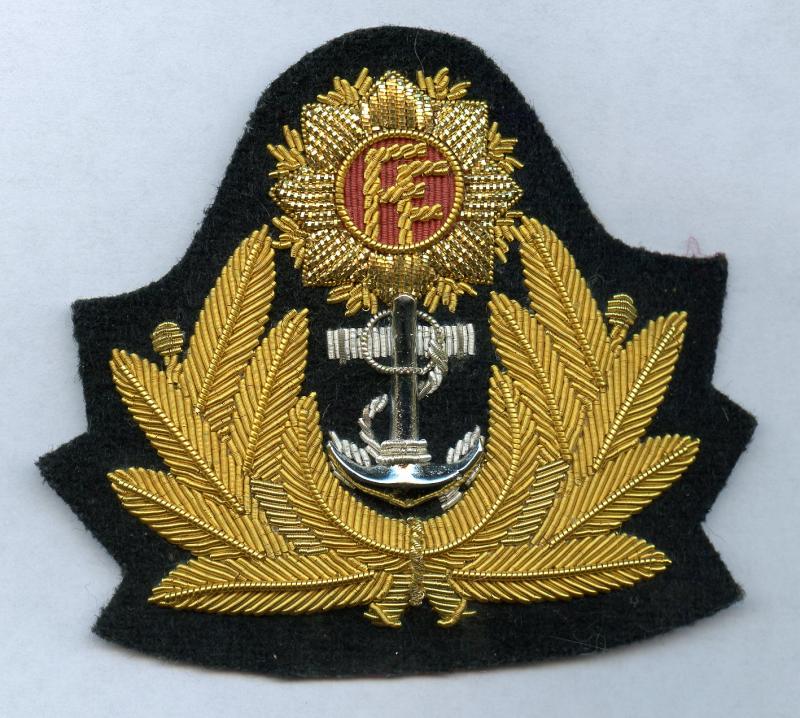 Irish navy service officers cap badge
