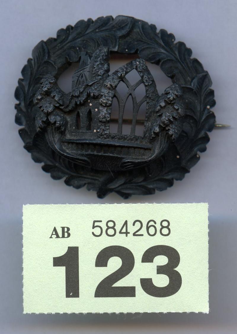 Late 19th Centry Muckross Abbey Bog oak brooch