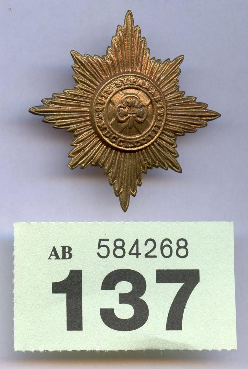 Irish Guards Cap Badge in Brass