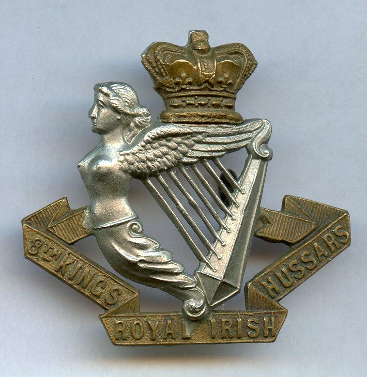 8th Kings Royal Irish Hussars Cap Badge