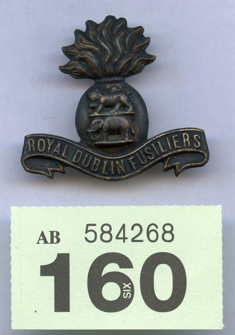 Royal Dublin Fusiliers Bronze Officers Cap badge