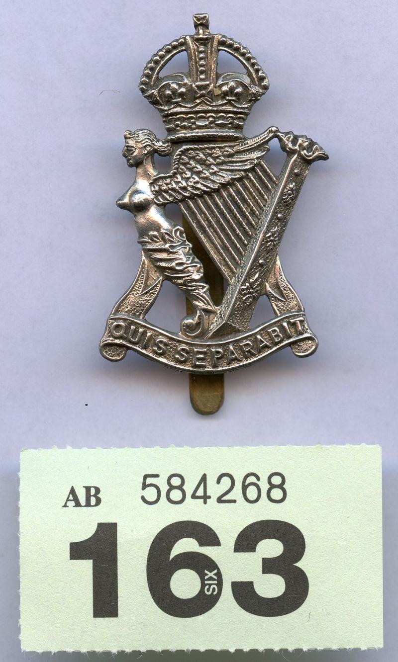 WW1 Royal Irish rifles Cap badge