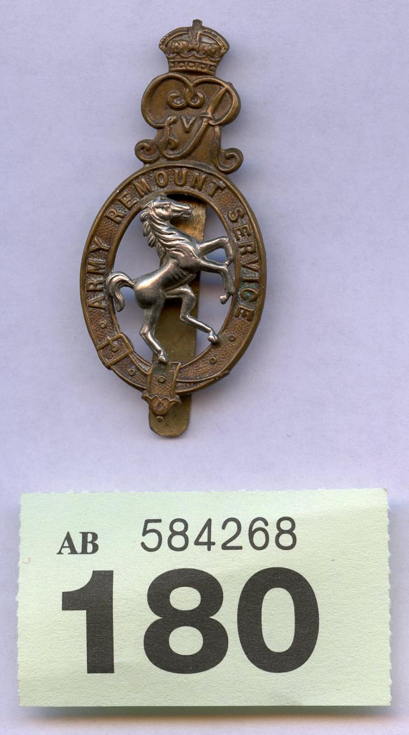 WW1 Army Remount Service cap badge ( Curragh )