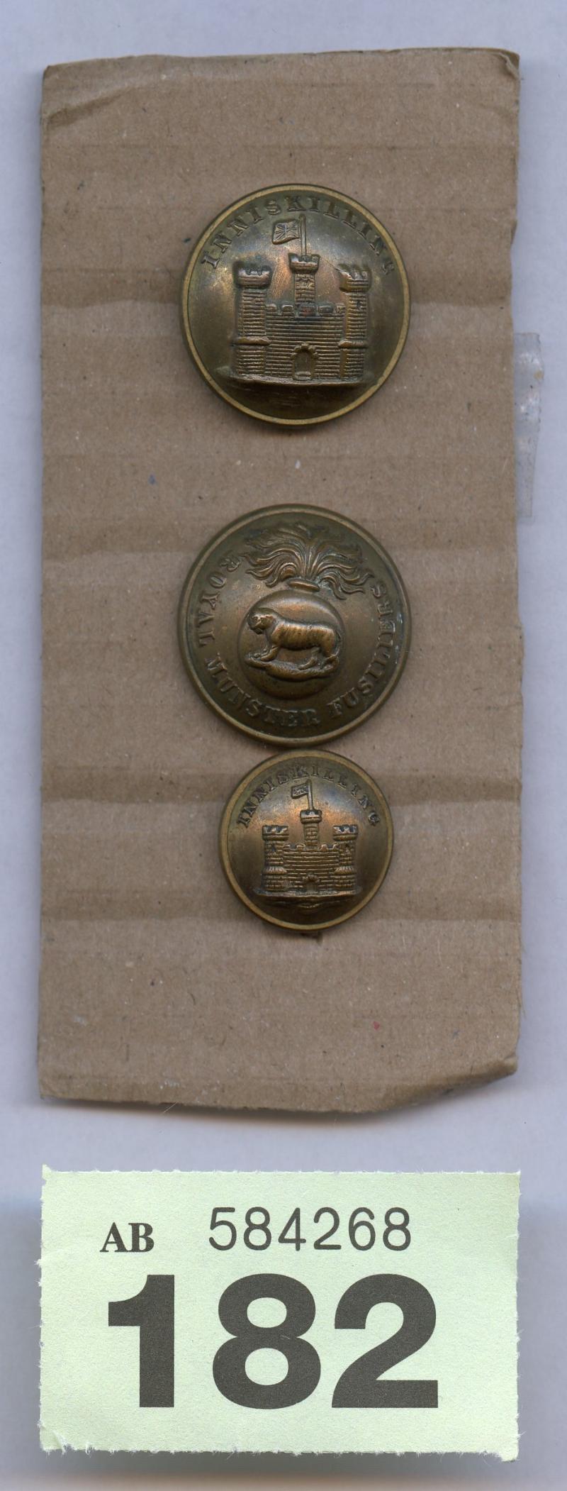 Royal munster And Royal Inniskilling Fusiliers  Buttons