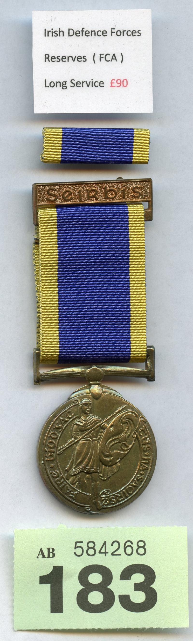 Irish Reserve Defence Force Long service medal