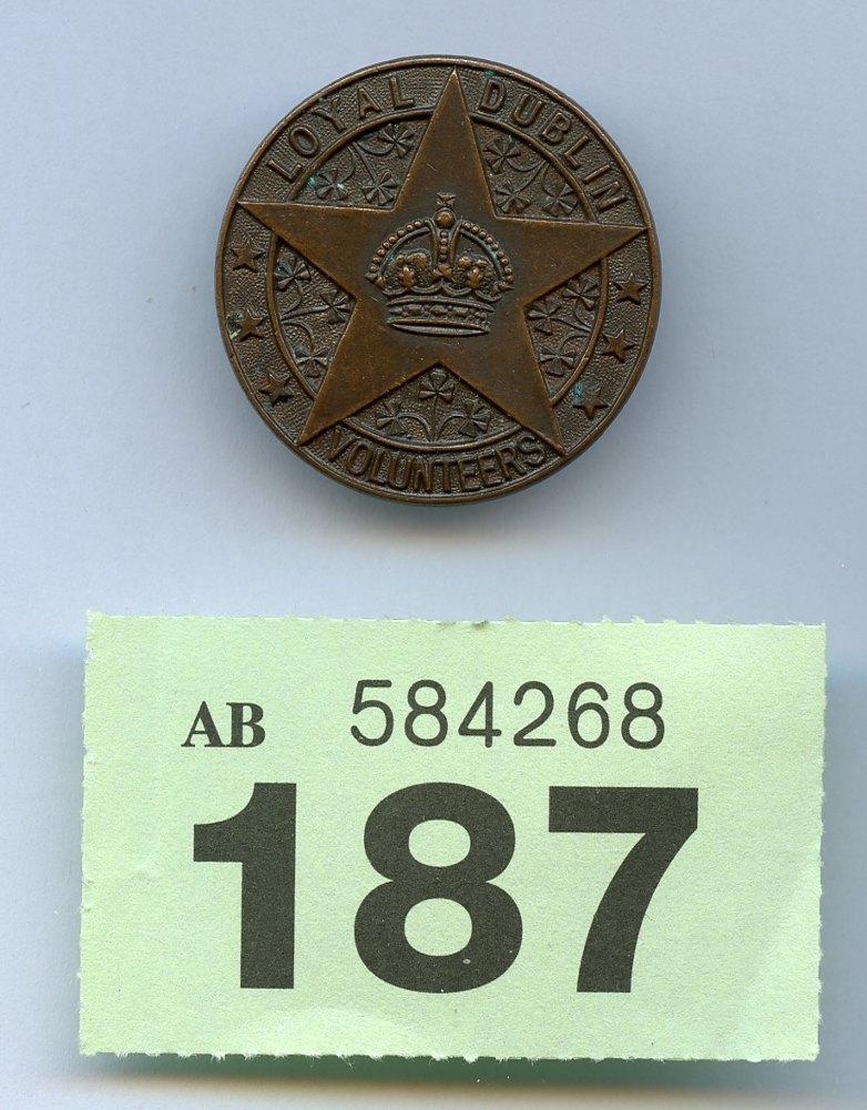 Rare loyal Dublin Volunteers Badge