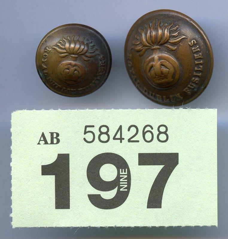 2x Royal munster Fusiliers Buttons