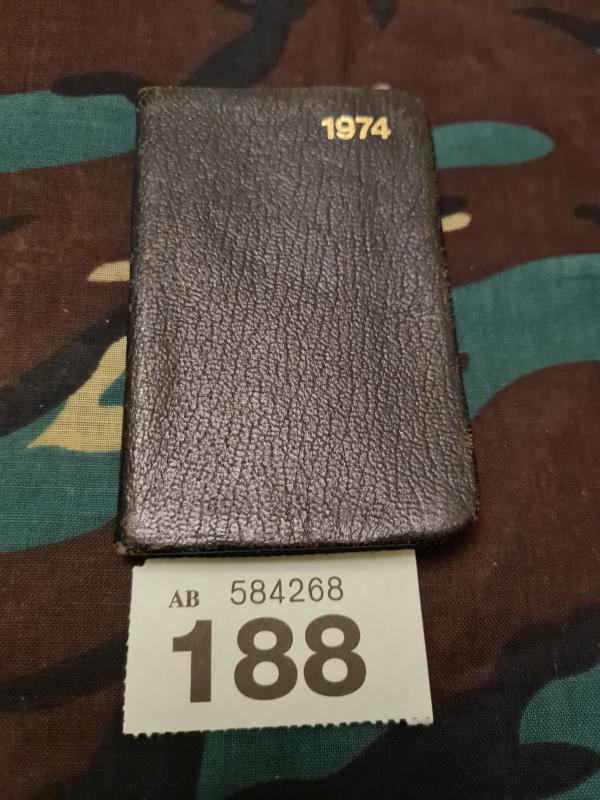 Rare 1974 British Army Diary (Troubles)