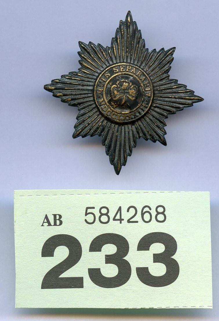 Irish Guards Cap badge in Brass