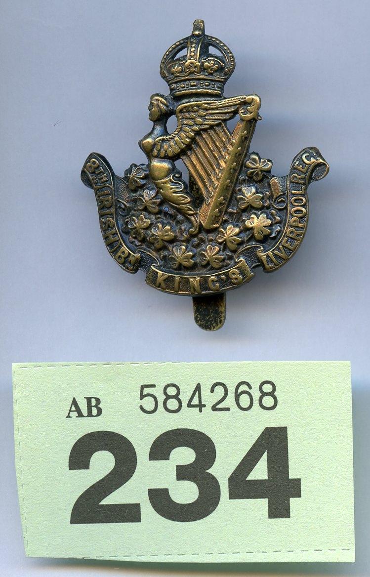 8th Kings Liverpool Irish regiment cap badge