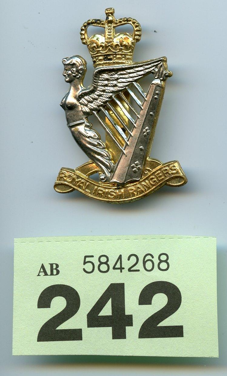 Royal Irish Rangers Officers Cap Badge