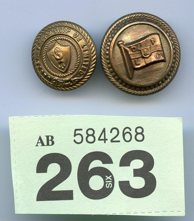 Ulster Steamship Company Button Plus another