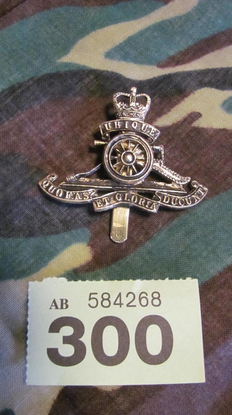 Royal Artillery Cap Badge Worn In Northern Ireland