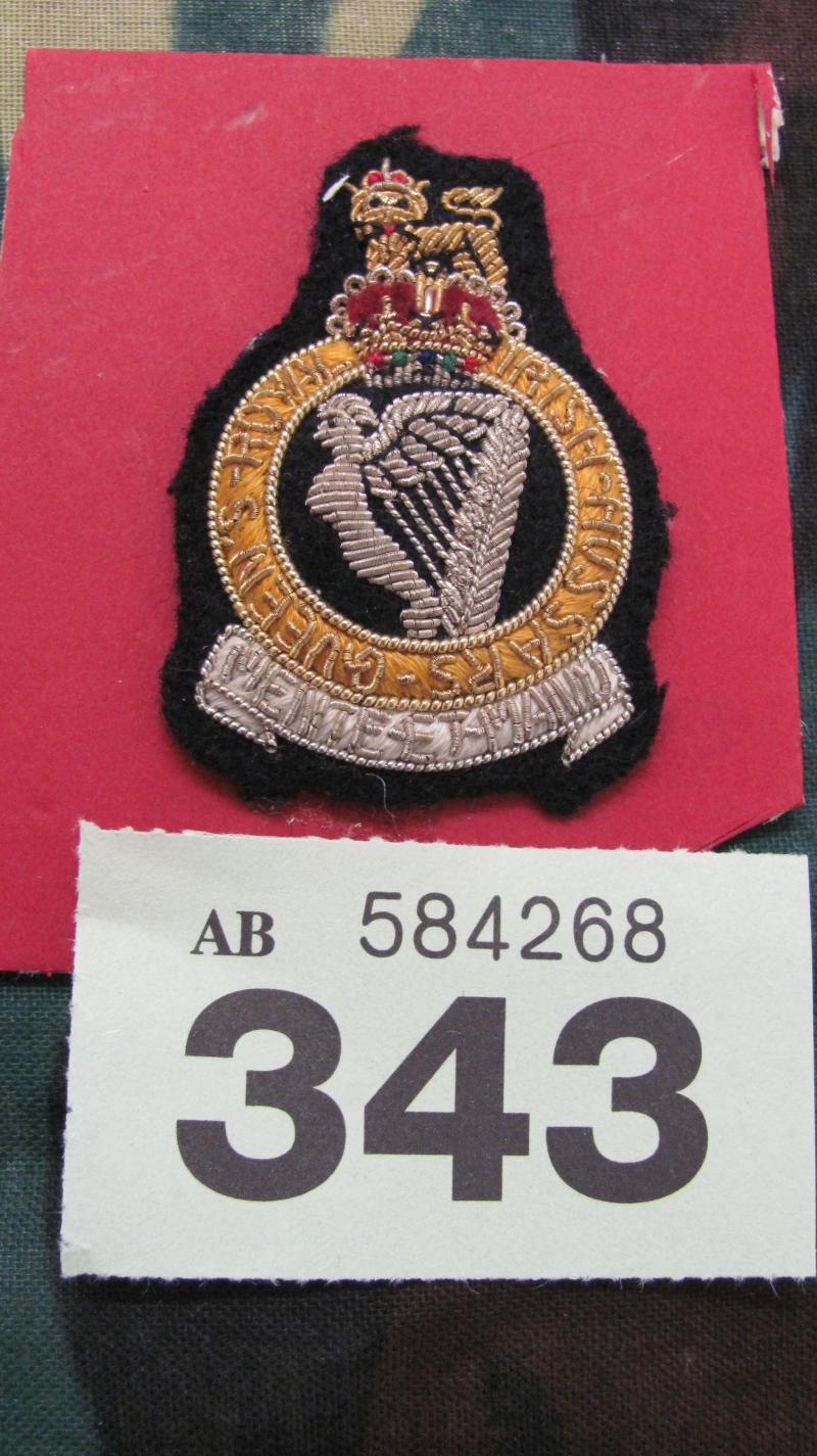 Queens Royal Irish Hussars Officers Cap Badge