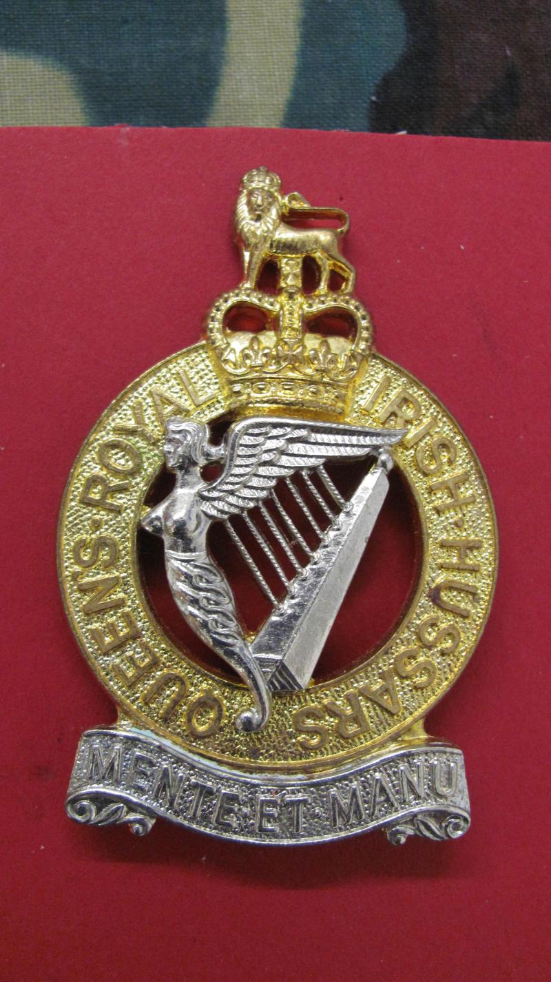 Queens Royal Irish Hussars Crossbelt  Badge