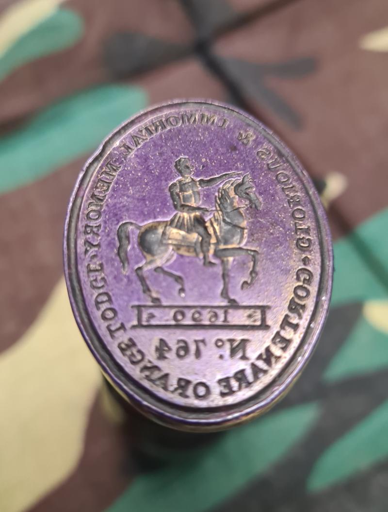Original Orange Order Rubber Stamp