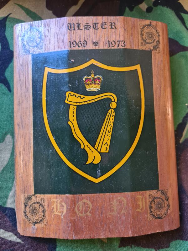 Rare Early Troubles dated 1969 to 1973 Plaque
